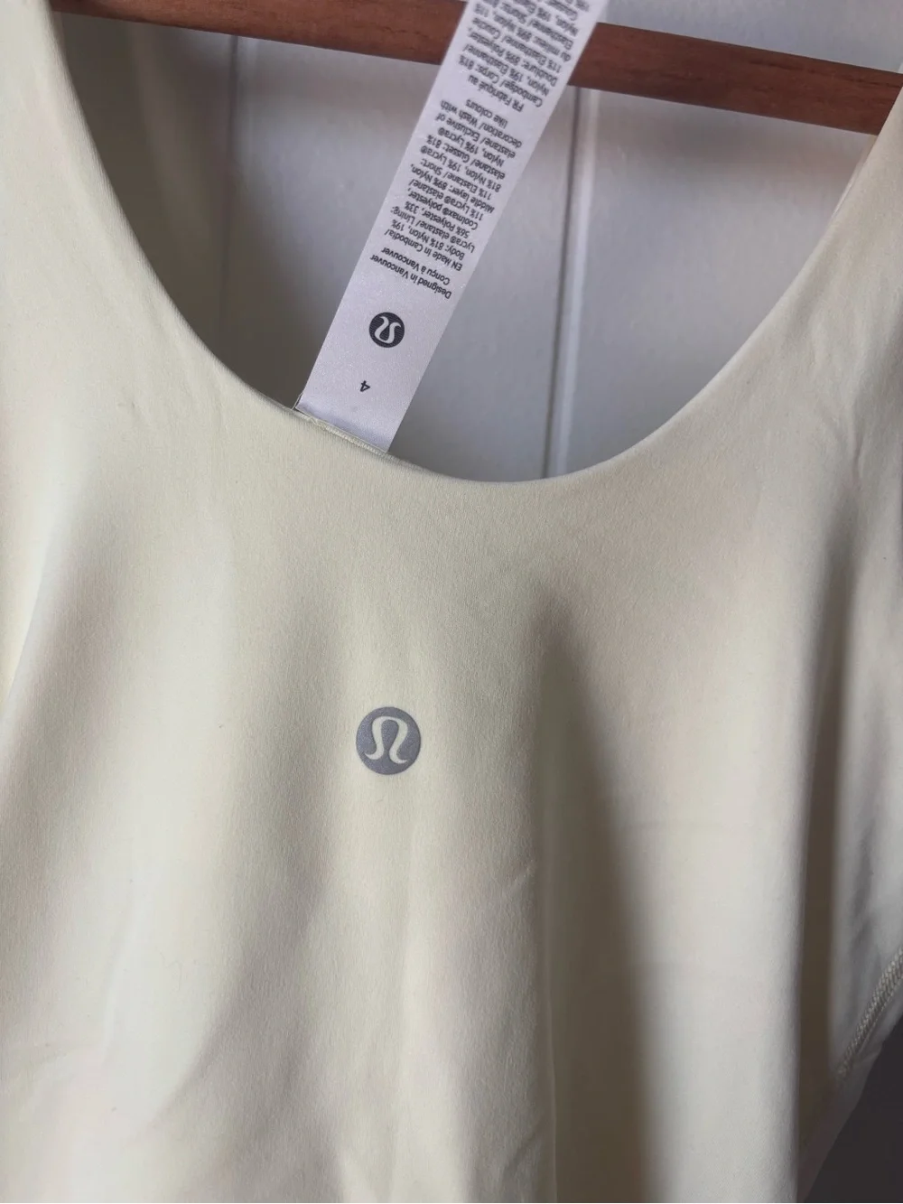 Lululemon Align Dress ~ Sz 4 ~ cream yellow  ~ Tennis with shorts